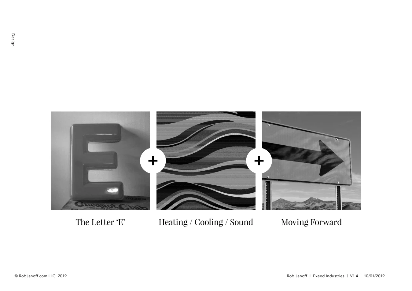 Original design rationale: E, heating cooling sound and forward movement