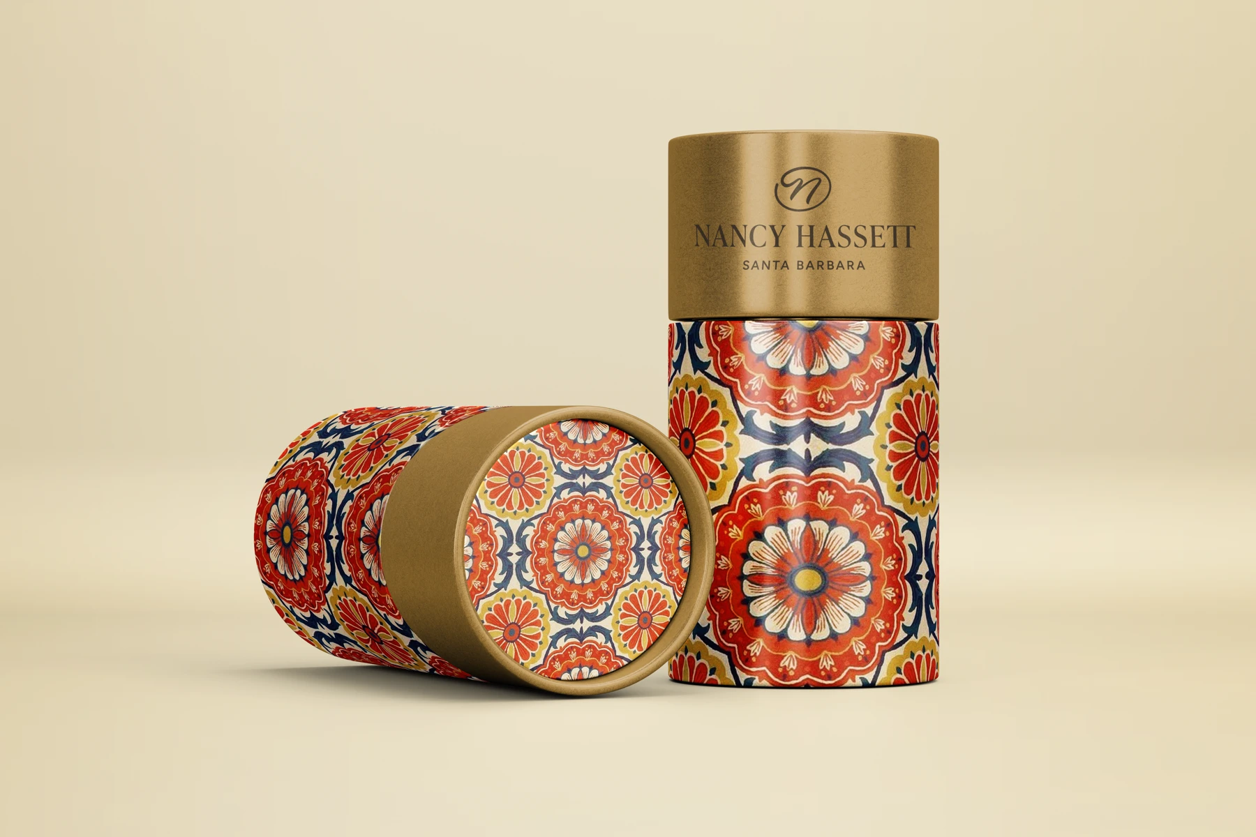 Original Nancy Hassett decorative packaging render